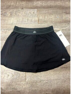NWT Alo Yoga Match Point Tennis Skirt – Black (Size S) 🎾🖤🩳